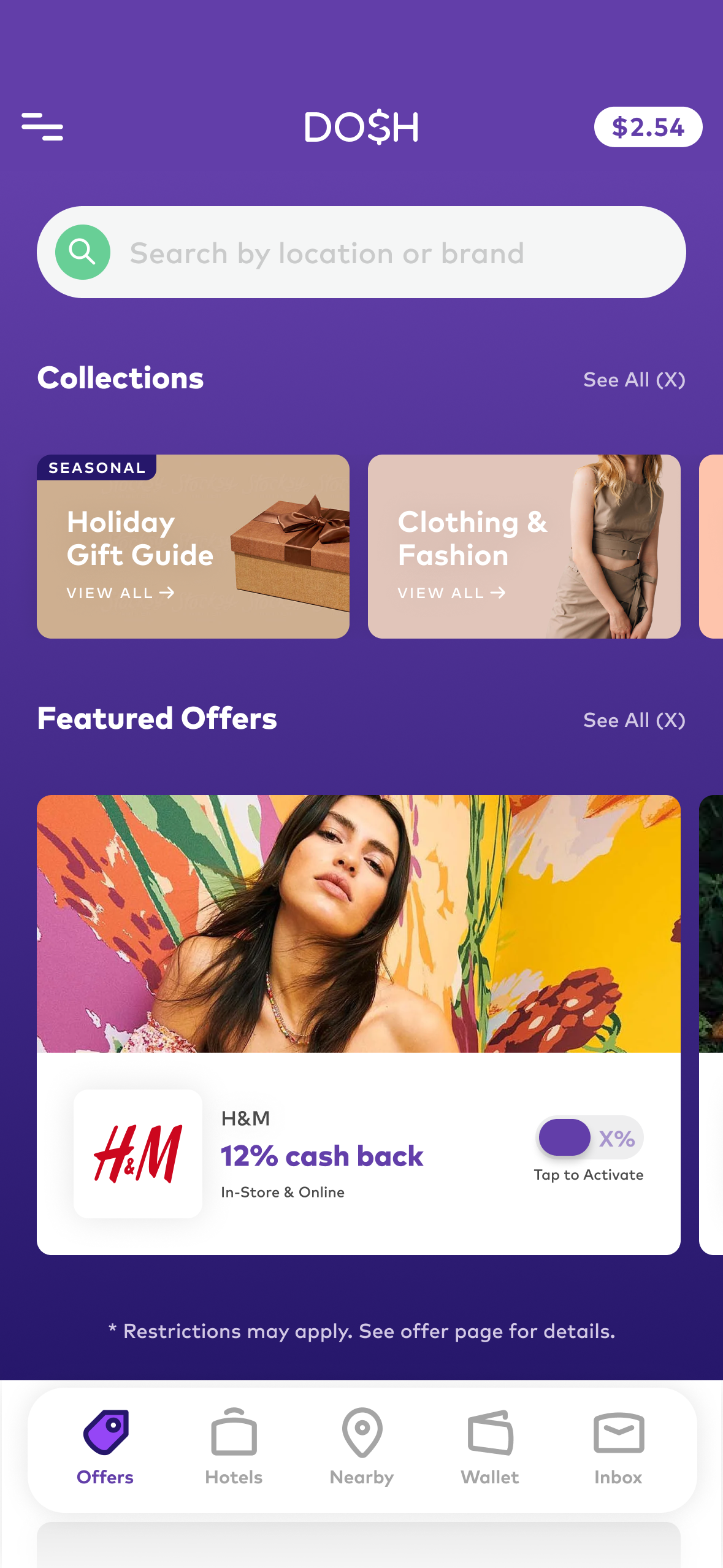 Dosh offers feed